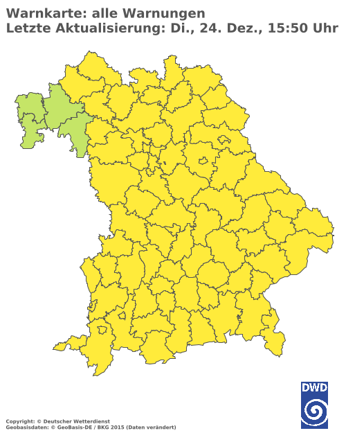 Aktuelle Wetterwarnungen für  Donau-Ries